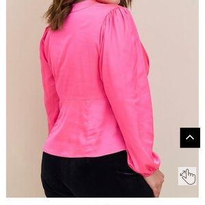 Satin button front shirt